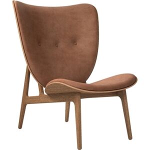 NORR11 Elephant Lounge Chair Leather SH: 38 cm - Light Smoked Oak/Dunes Rust 21002