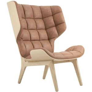 NORR11 Mammoth Chair Leather SH: 35,5 cm - Natural Oak/Dunes Camel 21004