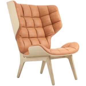 NORR11 Mammoth Chair Leather SH: 35,5 cm - Natural Oak/Dunes Cognac 21000