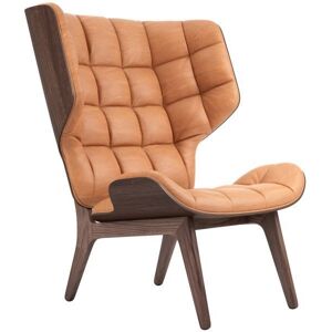 NORR11 Mammoth Chair Leather SH: 35,5 cm - Dark Smoked Oak/Dunes Cognac 21000