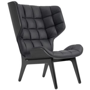 NORR11 Mammoth Chair Leather SH: 35,5 cm - Black Oak/Dunes Anthracite 21003