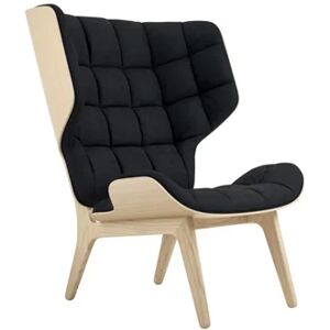 NORR11 Mammoth Chair Velvet SH: 35,5 cm - Natural Oak/Velvet Midnight Blue 1678