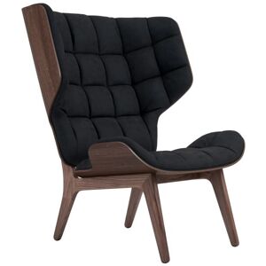 NORR11 Mammoth Chair Velvet SH: 35,5 cm - Dark Smoked Oak/Velvet Midnight Blue 1678