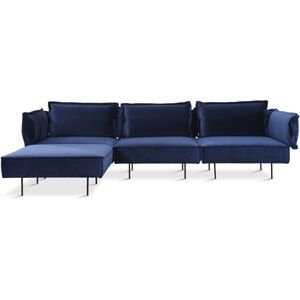 HANDVÄRK FURNITURE Modular 3 Pers. Sofa m. Chaiselong L: 296 cm - Velvet Royal Blue