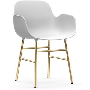 Normann Copenhagen Form Armstol SH: 44cm - Hvid/Messing