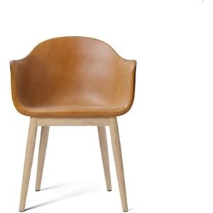 Audo Copenhagen Harbour Dining Chair SH: 45 cm - Khaki / Natural Oak Base