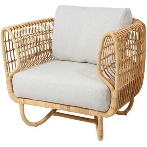 Cane-line Indoor Nest Loungestol SH: 40 cm - Natural Rattan/Off White