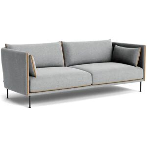 HAY Silhouette 3 Personers Sofa Mono L:212 cm - Hallingdal 130 / Black Powder Coated Steel