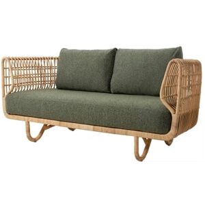 Cane-line Indoor Nest 2. pers Sofa L: 156 cm - Natural Rattan/Dark Green