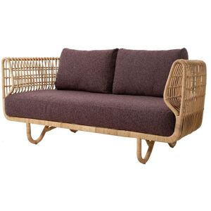 Cane-line Indoor Nest 2. pers Sofa L: 156 cm - Natural Rattan/Dark Bordeaux