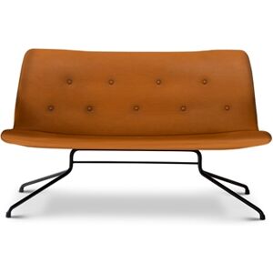 Bent Hansen Primum 2 pers. sofa L: 124 cm - Cognac Adrian Læder/Sort Stel