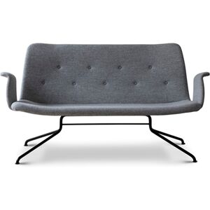 Bent Hansen Primum 2 pers. sofa m. Armlæn L: 140 cm - Hallingdal 116/Sort Stel