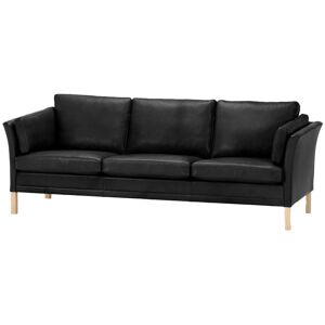 Mogens Hansen MH2225 3 Pers Sofa L: 218 cm - Premium Læder / Sort