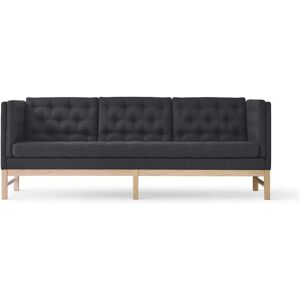 Fredericia Erik Jørgensen EJ 315-3 3 Pers. Sofa L: 210 cm - Mood 2101 Koksgrå/Sæbebehandlet Eg