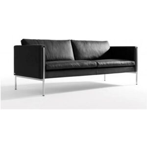 Skipper Furniture Skipper Capri 2,5 pers. sofa L: 156cm Armlæn B - Stål/Sort Læder