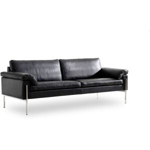 Skipper Furniture Skipper Capri 3,5 pers. sofa L: 240cm Armlæn A - Stål/Sort Læder