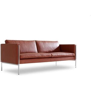 Skipper Furniture Skipper Capri 3 pers. sofa L: 202cm Armlæn B - Stål/Rød Læder Elegance