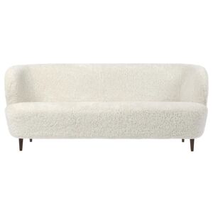 GUBI Stay Sofa Fully Upholstered SH: 40 cm - American Walnut/Off White