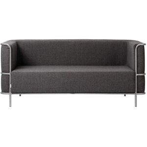 Kristina Dam Studio Modernist 2 pers. Sofa L: 164cm - Dark Grey/Rustfrit Stål