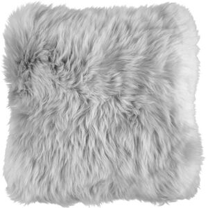 Natures Collection Cushion of New Zealand Sheepskin 50x50 cm - Light Grey