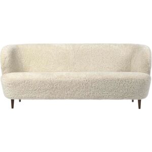 GUBI Stay Sofa Fully Upholstered SH: 40 cm - American Walnut/Moonlight