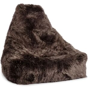 Natures Collection Bean Bag Chair in New Zealand Sheepskin Long Wool 100x100 cm - Walnut