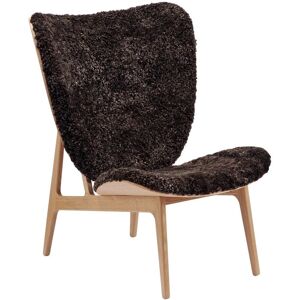 NORR11 Elephant Lounge Chair Sheepskin SH: 38 cm - Natural Oak/Espresso