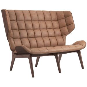 NORR11 Mammoth Sofa Leather SH: 35,5 cm - Dark Smoked Oak/Dunes Camel 21004