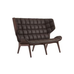 NORR11 Mammoth Sofa Leather SH: 35,5 cm - Dark Smoked Oak/Dunes Dark Brown 21001