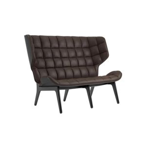 NORR11 Mammoth Sofa Leather SH: 35,5 cm - Black Oak/Dunes Dark Brown 21001