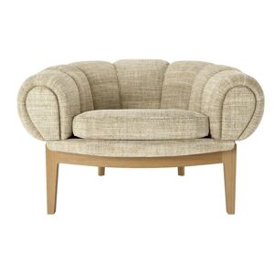 GUBI Croissant Lounge Chair SH: 46 cm - Oak / Dedar Smila