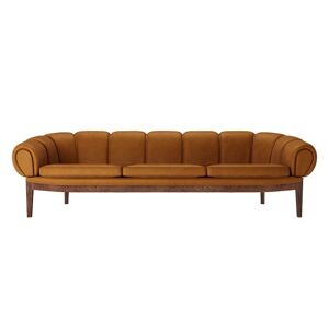 GUBI Croissant Sofa SH: 46 cm - Walnut / Chamois Cuoio