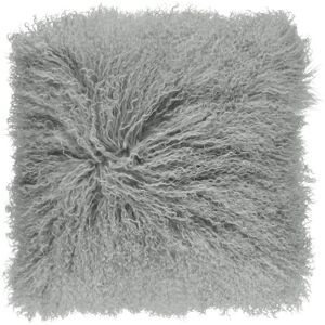 Natures Collection Cushion of Tibetan Sheepskin 40x40 cm - Light Grey