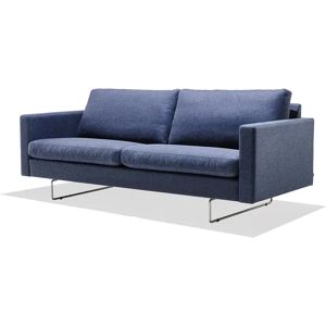 Søren Lund SL 429 2,5 Pers. Sofa L: 214 cm - Main Line Flax Blå/K 16 Sokkel Rustfrit Stål