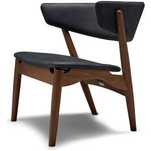 Sibast Furniture No 7 Lounge Chair Full Upholstered SH: 35 cm - Smoked Oak / Leather Dunes Anthrazite