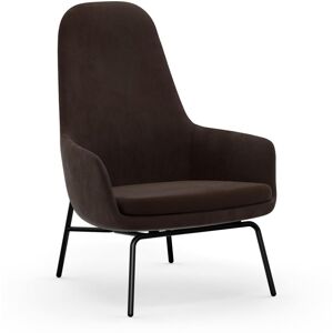 Normann Copenhagen Era Lounge Chair High Steel SH: 40 cm - City Velvet Vol 2 / 023