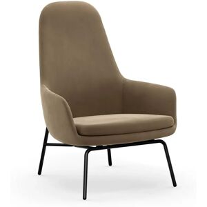 Normann Copenhagen Era Lounge Chair High Steel SH: 40 cm - City Velvet Vol 2 / 077