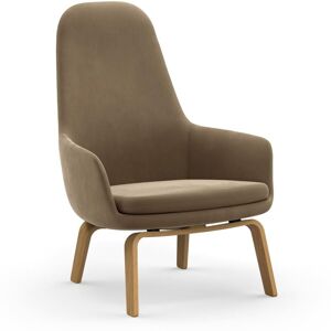 Normann Copenhagen Era Lounge Chair High Oak SH: 40 cm - City Velvet Vol 2 / 077