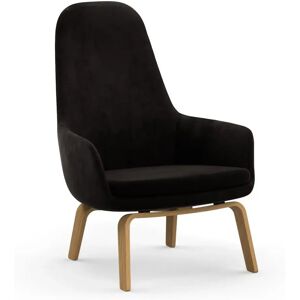 Normann Copenhagen Era Lounge Chair High Oak SH: 40 cm - City Velvet Vol 2 / 095