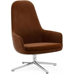 Normann Copenhagen Era Lounge Chair High Swivel Alu SH: 40 cm - City Velvet Vol 2 / 027