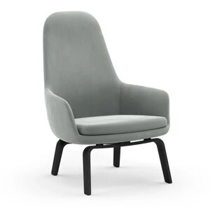 Normann Copenhagen Era Lounge Chair High Black Oak SH: 40 cm - City Velvet Vol 2 / 086