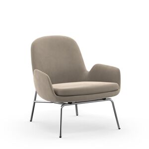 Normann Copenhagen Era Lounge Chair Low Chrome SH: 40 cm - City Velvet Vol 2 / 096