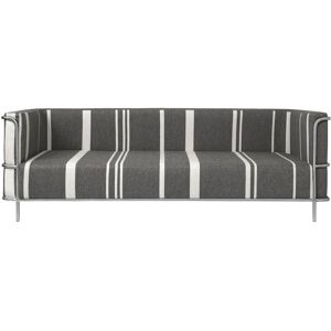 Kristina Dam Studio Modernist 3 pers. Sofa L: 220 cm - Grå Uld / Rustfrit Stål