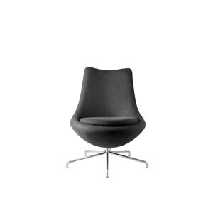 FDB Møbler L40 Bellamie Lounge Chair SH: 39 cm - Grey / Dark Grey