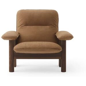 Audo Copenhagen Brasilia Lounge Chair SH: 39 cm - Dark Stained Oak/Dunes Cognac 21004