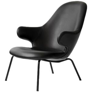 &Tradition Catch JH14 Lounge Chair SH: 36 cm - Black/Black Leather