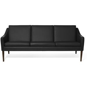 Warm Nordic Mr. Olsen 3 Seater Sofa L: 200 cm - Smoked Oak/Black Leather