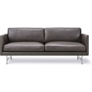 Fredericia 5652 Calmo 2 Pers. Sofa 95 L: 200 cm - Omni 377 Dark Brown Læder/Matkrom Stel