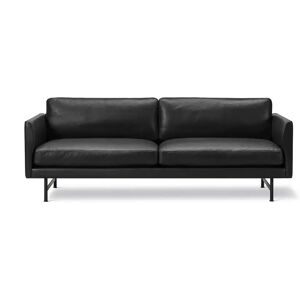 Fredericia 5652 Calmo 2 Pers. Sofa 95 L: 200 cm - Sort Primo Læder/Sortlakeret Stel