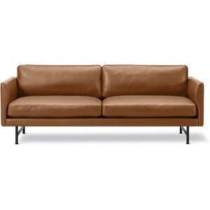 Fredericia 5652 Calmo 2 Pers. Sofa 95 L: 200 cm - Cognac Primo Læder/Sortlakeret Stel